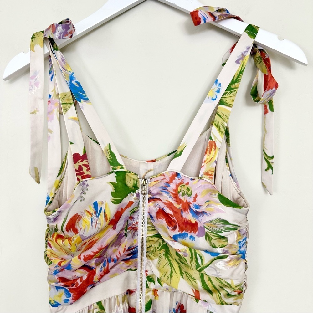 Anthro LEIFSDOTTIR Summer Twilight Floral Silk Dress - Picture 10 of 15